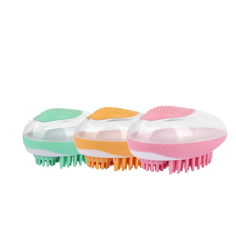 Escova de Banho 2 em 1 para Cães e Gatos, Pente Massageador de SPA para Animais de Estimação, Silicone Macio, Banho para Animais de Estimação, Produtos para Animais de Estimação