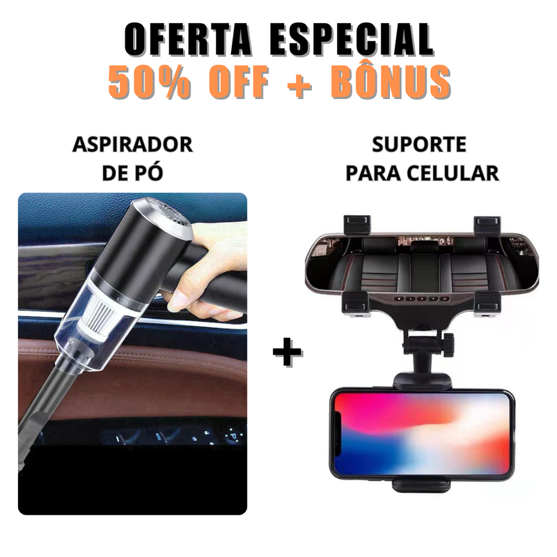 Aspirador de Pó Portátil 3 em 1 - 50% OFF + BÔNUS