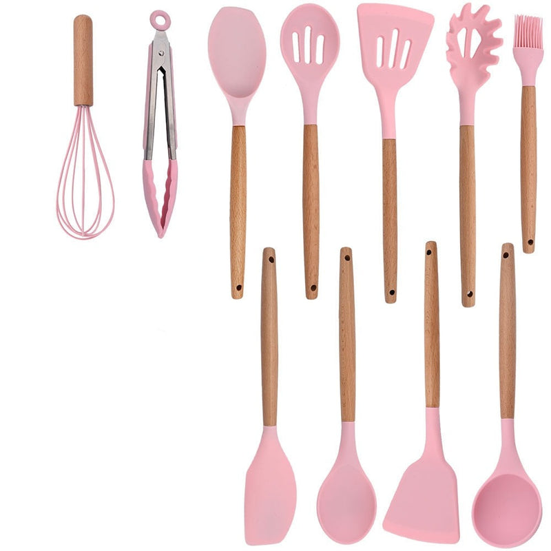 Kit Utensílios de Cozinha Silicone Completo (12 peças)